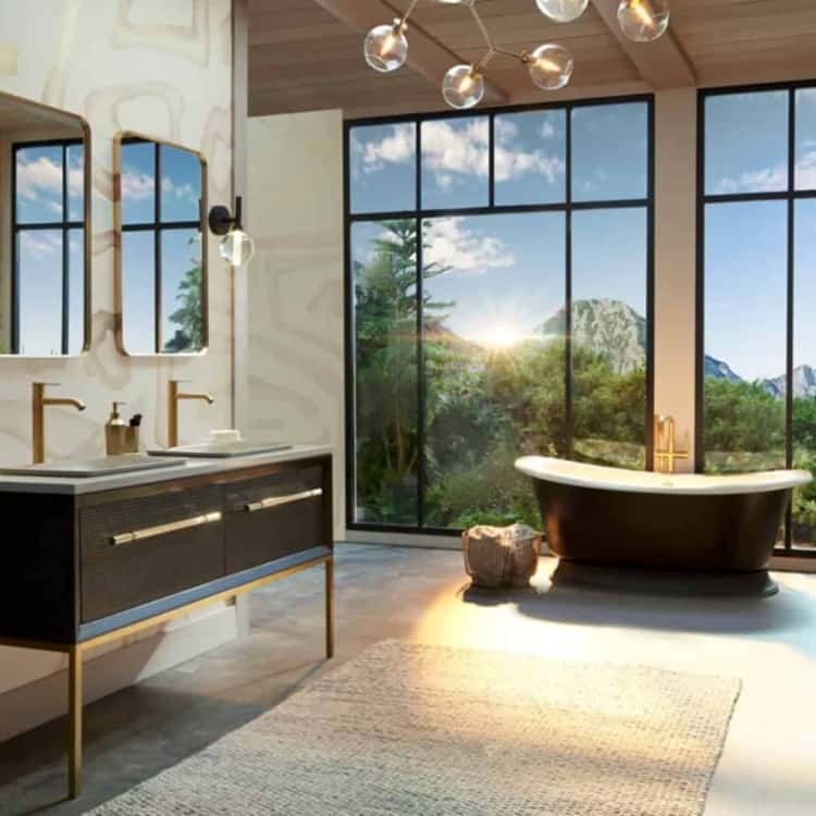 Kohler plumbing featured in our design and remodeling showroom located in Arlington Heights, IL