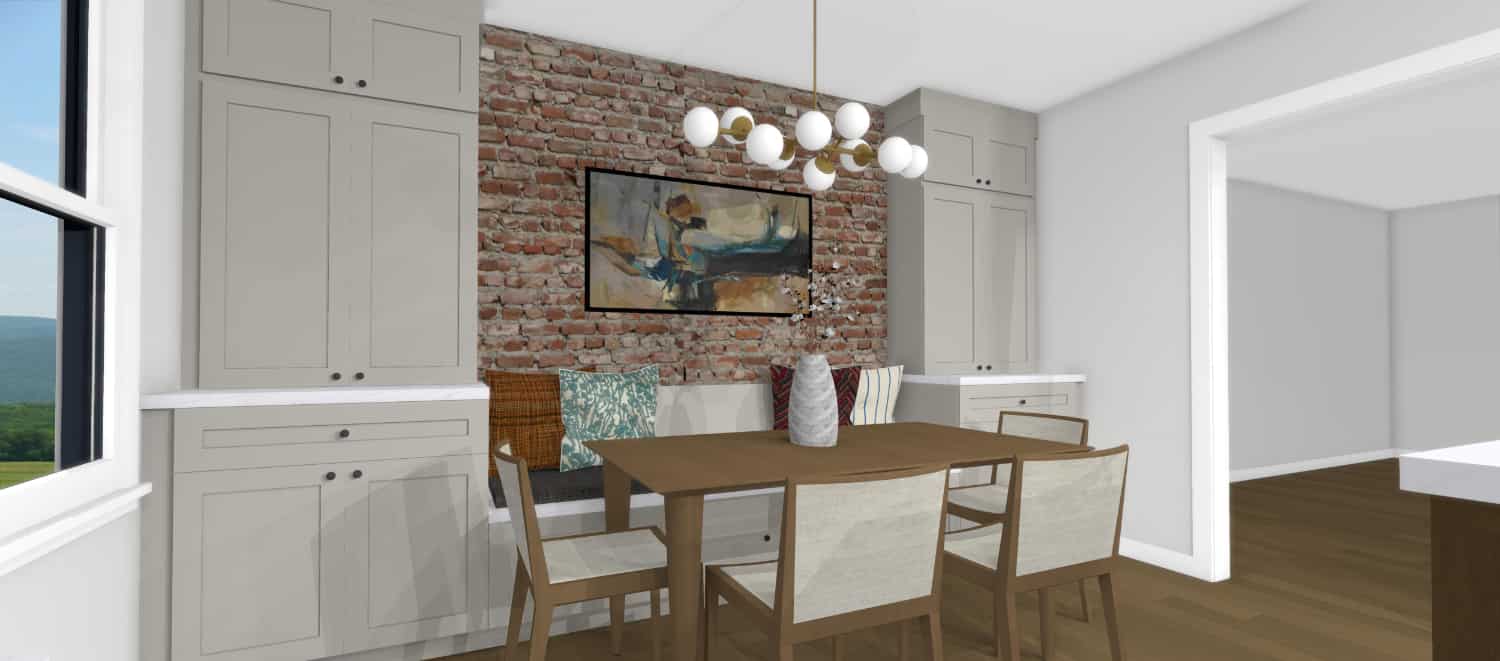 3D drawing of Deer Park kitchen remodeling project