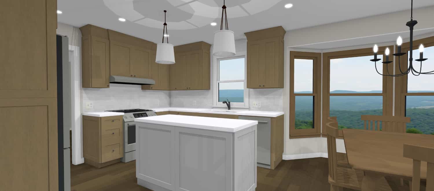 3D kitchen drawing from South Barrington kitchen renovation