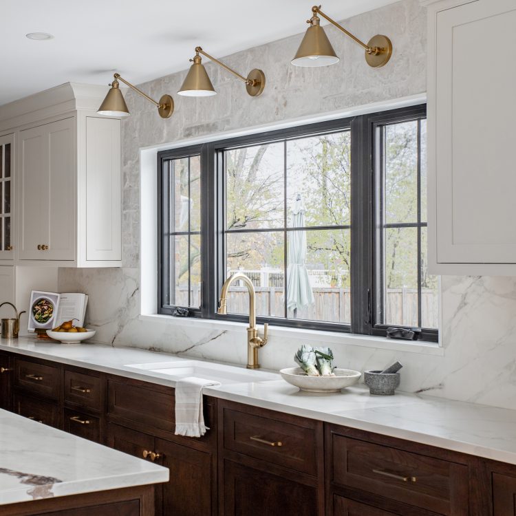 Traditional kitchen remodel in Inverness with custom cabinetry and natural stone countertops.