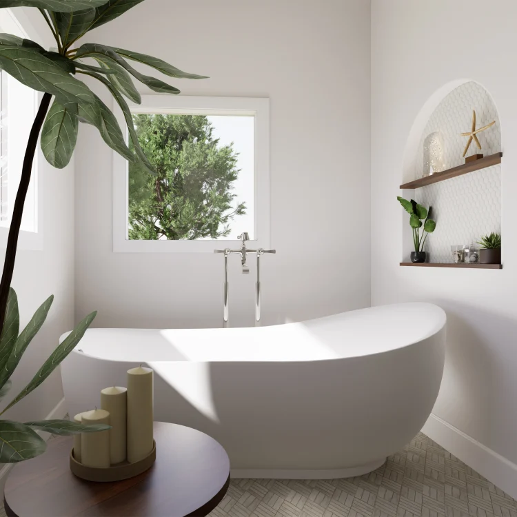 3D bathroom design renderings included with every Long Grove bathroom remodel.